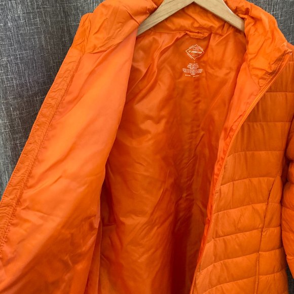 St. John's Bay, Water Resistant Lightweight Puffer Jacket, Apollo Orange, L, NWT - Picture 4 of 7